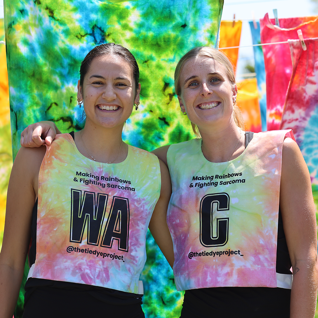 Custom Colour Tie Dye Netball Bib Set